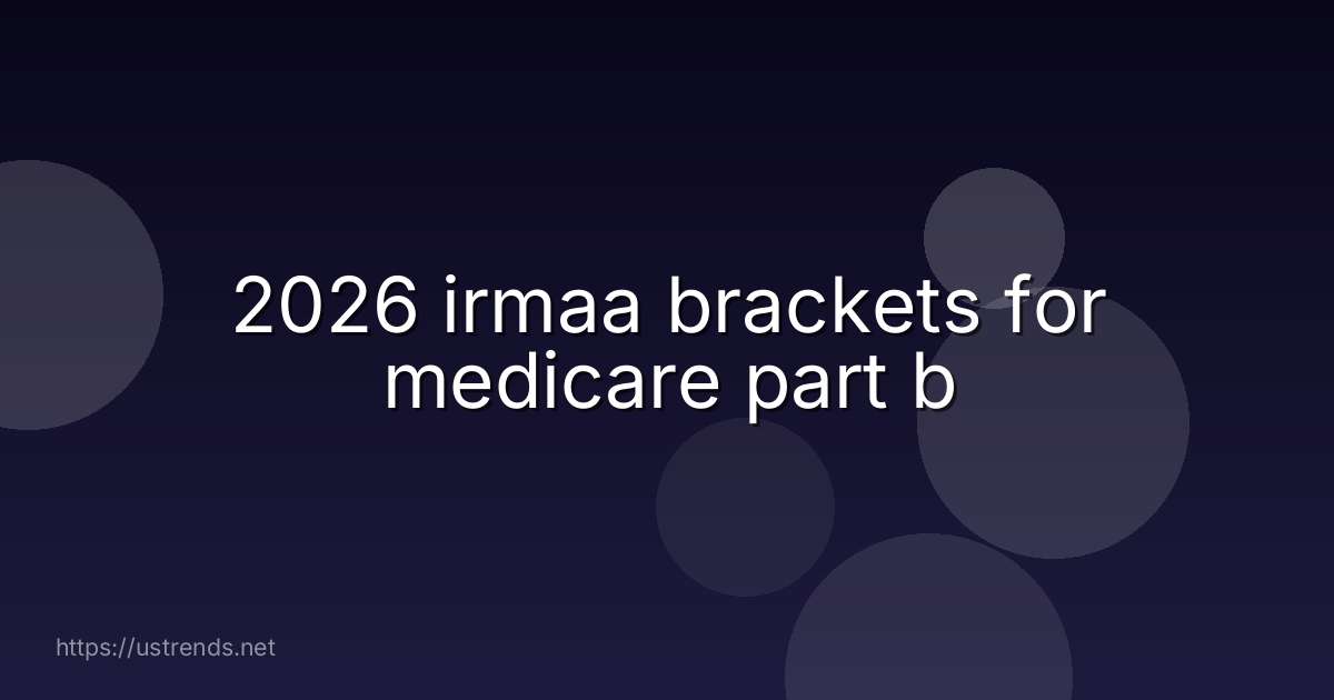2026 irmaa brackets for medicare part b