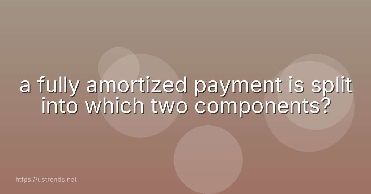 a fully amortized payment is split into which two components?