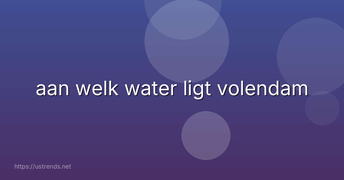 aan welk water ligt volendam