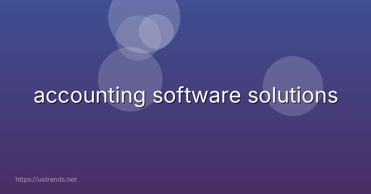 accounting software solutions
