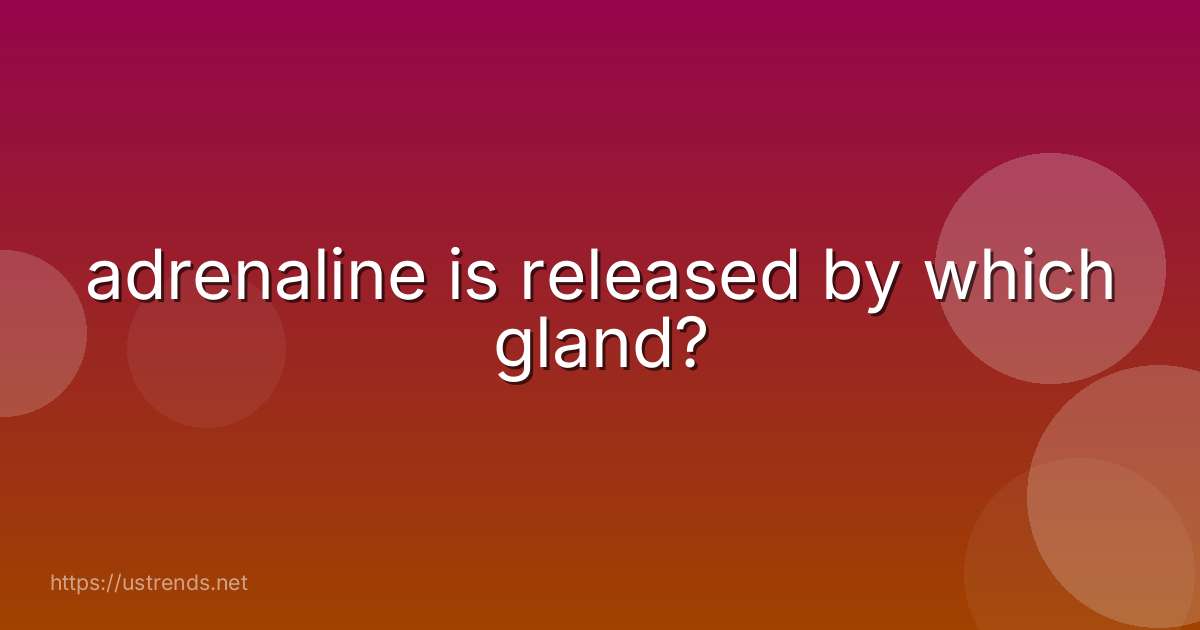 adrenaline is released by which gland?