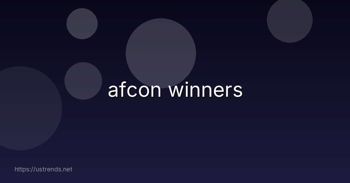 afcon winners