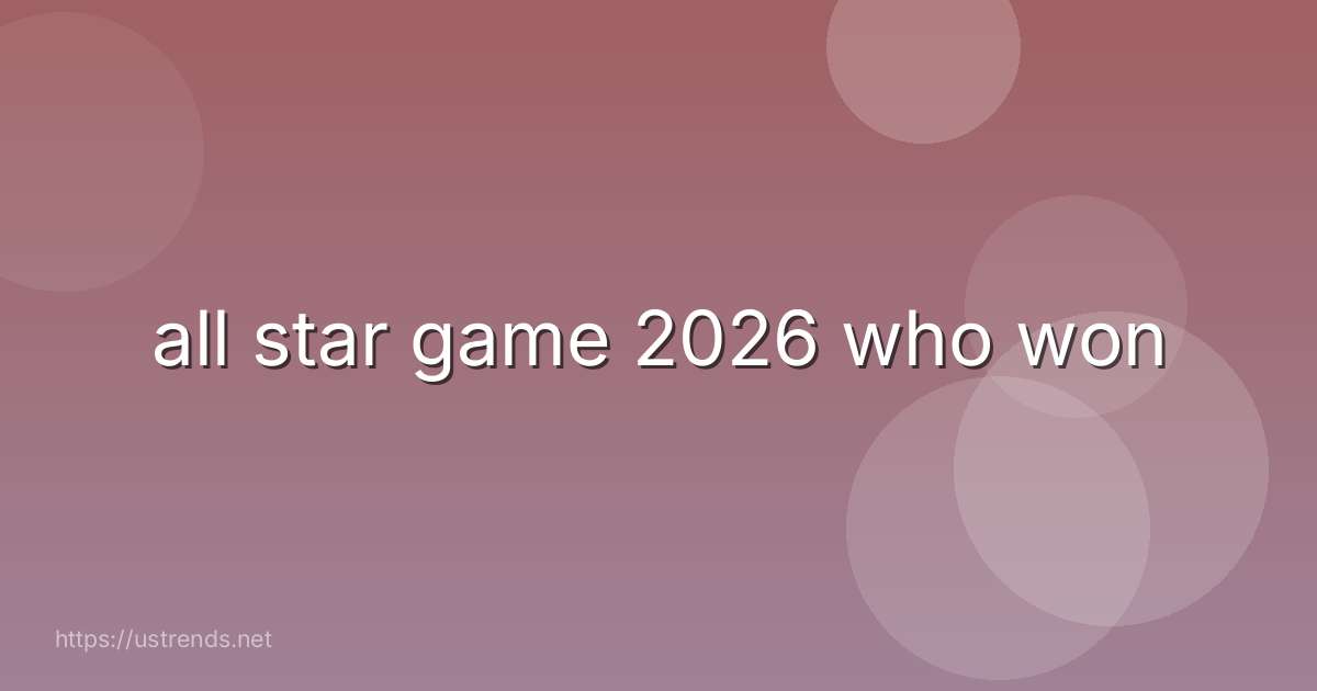 all star game 2026 who won