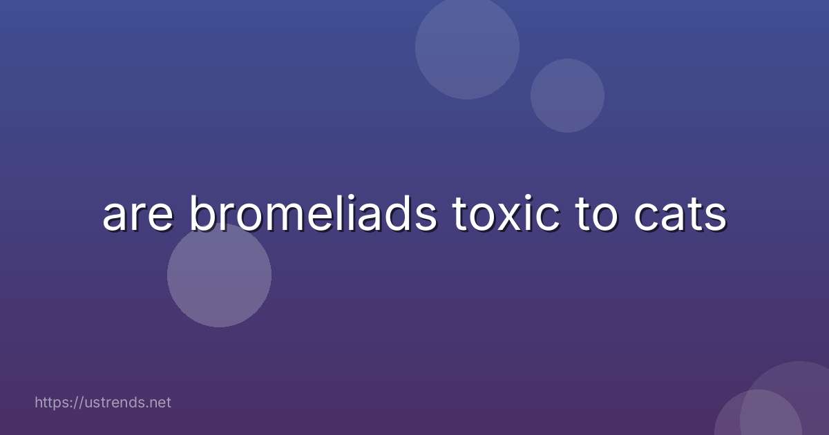 are bromeliads toxic to cats