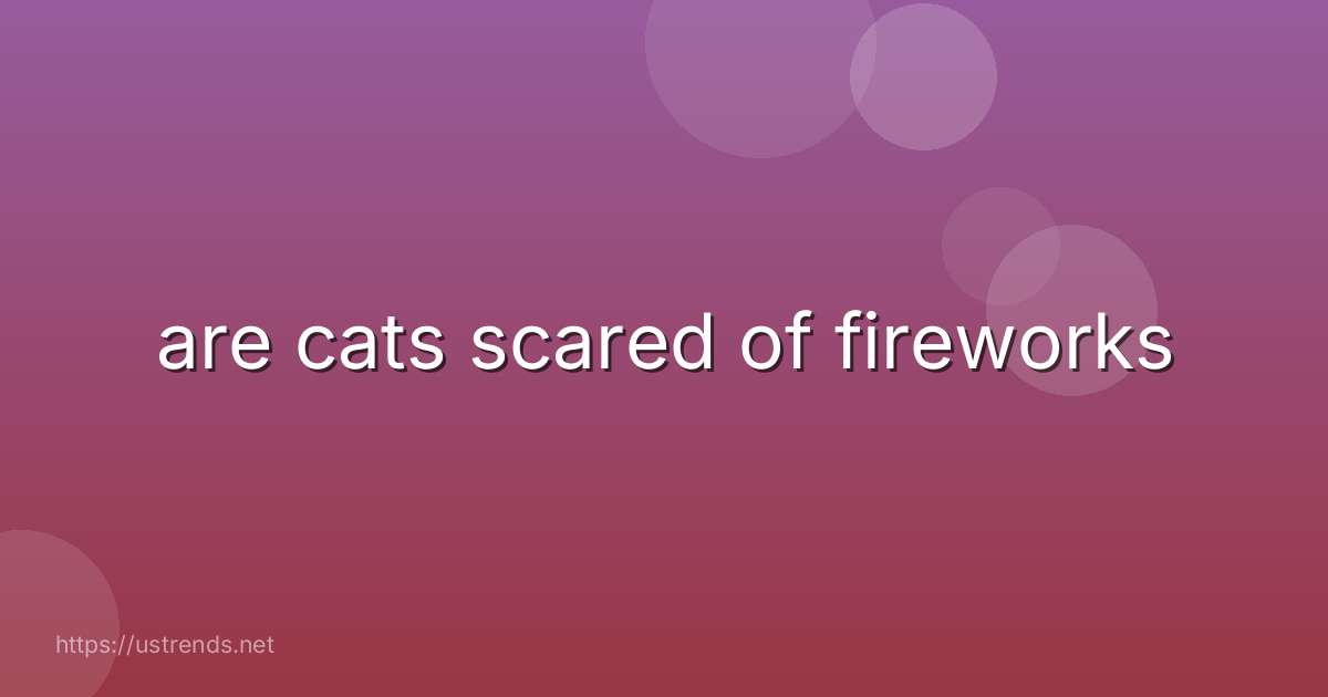 are cats scared of fireworks