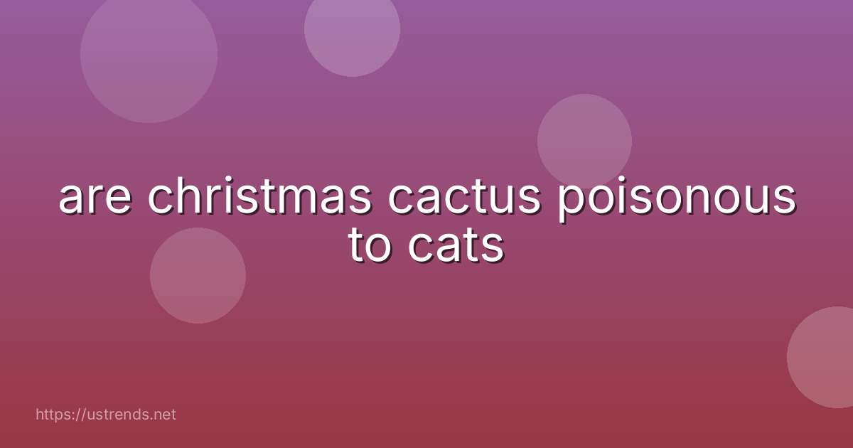 are christmas cactus poisonous to cats