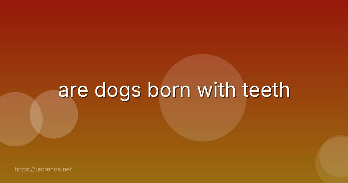 are dogs born with teeth