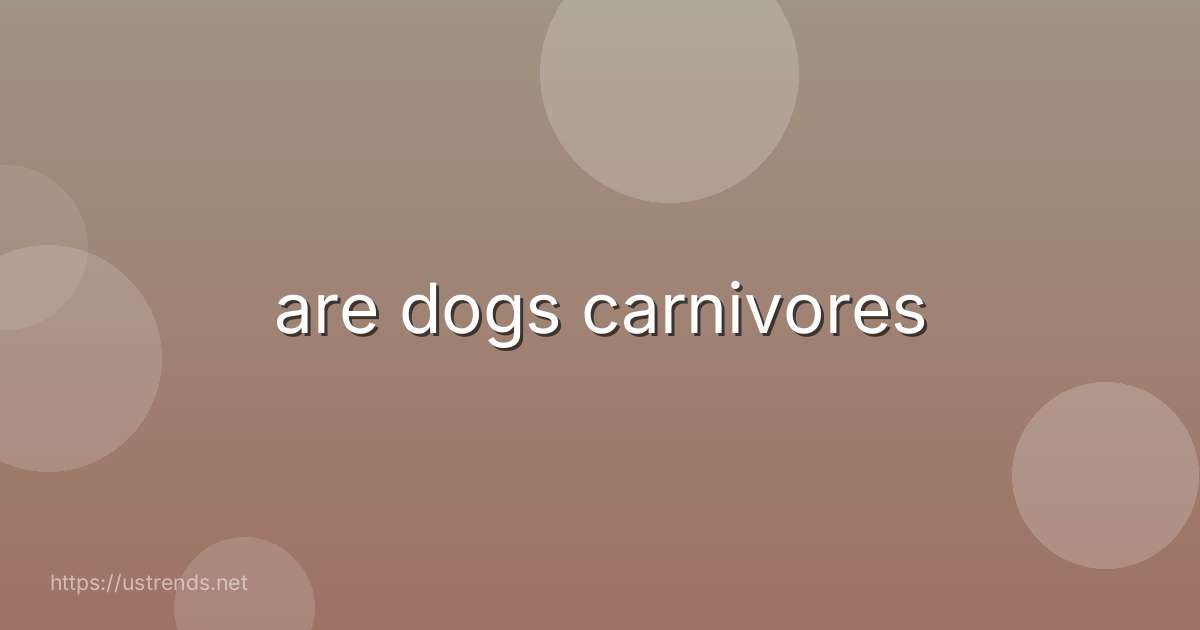 are dogs carnivores
