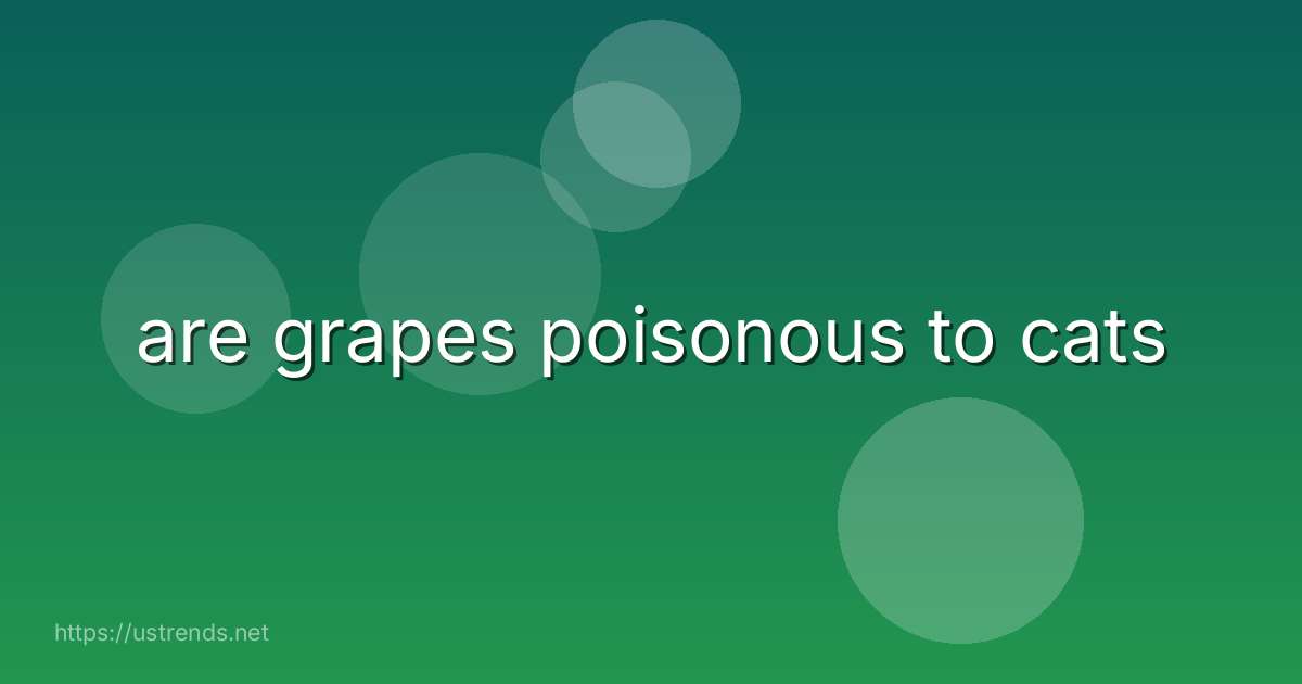 are grapes poisonous to cats