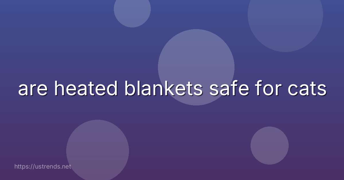 are heated blankets safe for cats