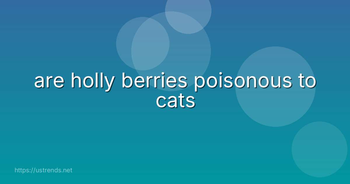 are holly berries poisonous to cats