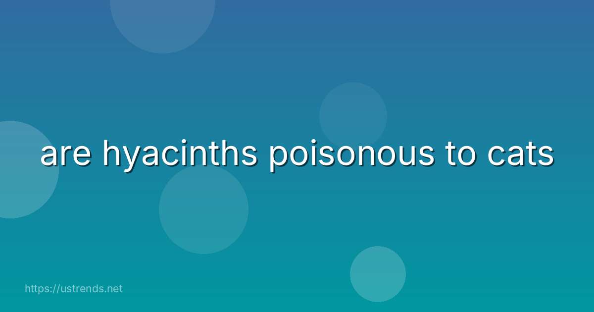 are hyacinths poisonous to cats