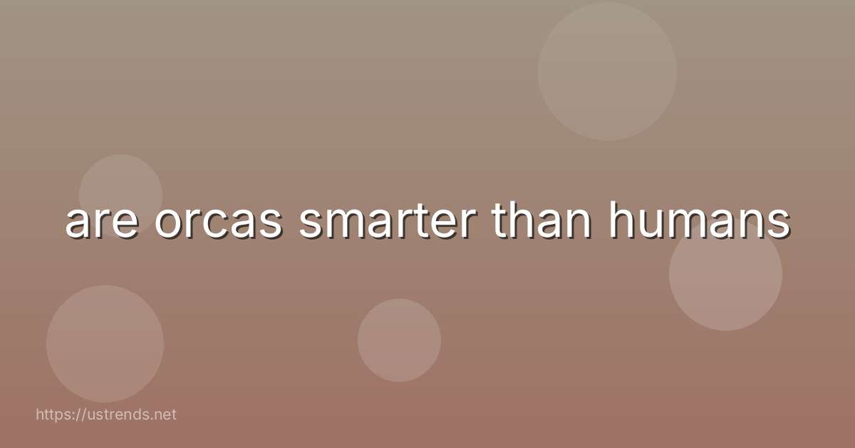 are orcas smarter than humans