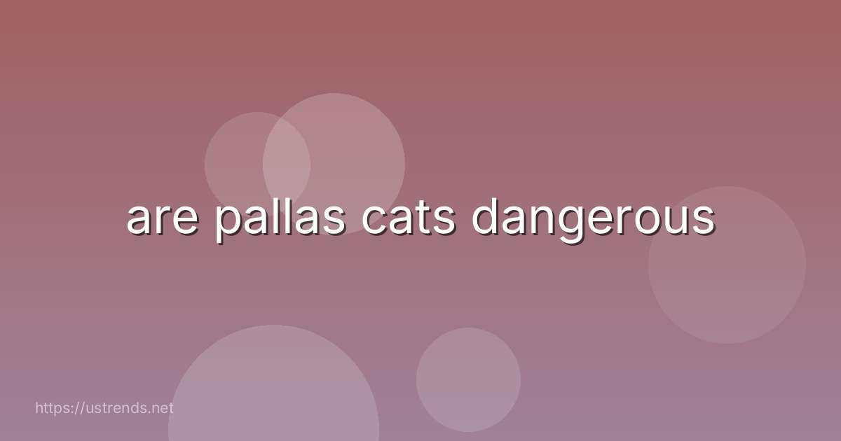 are pallas cats dangerous