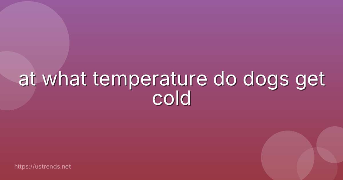 at what temperature do dogs get cold