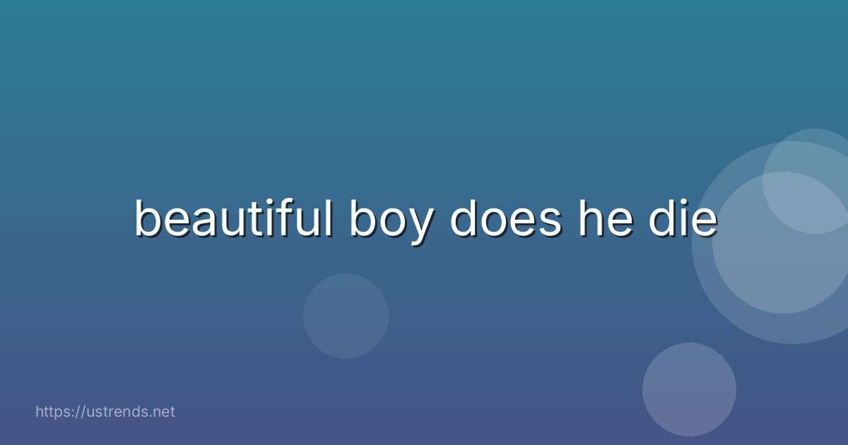 beautiful boy does he die