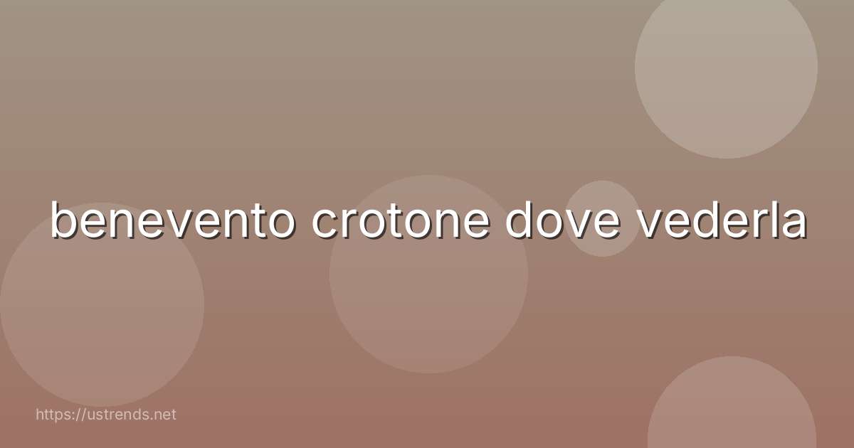 benevento crotone dove vederla