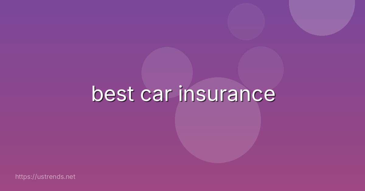 best car insurance