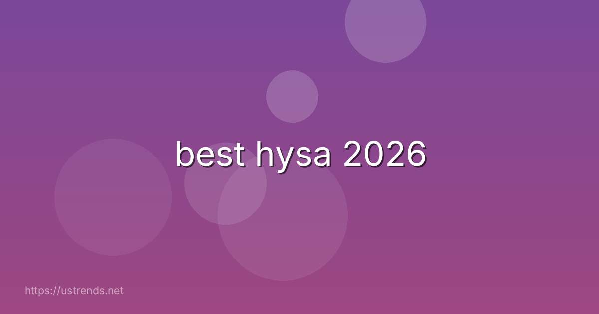 best hysa 2026