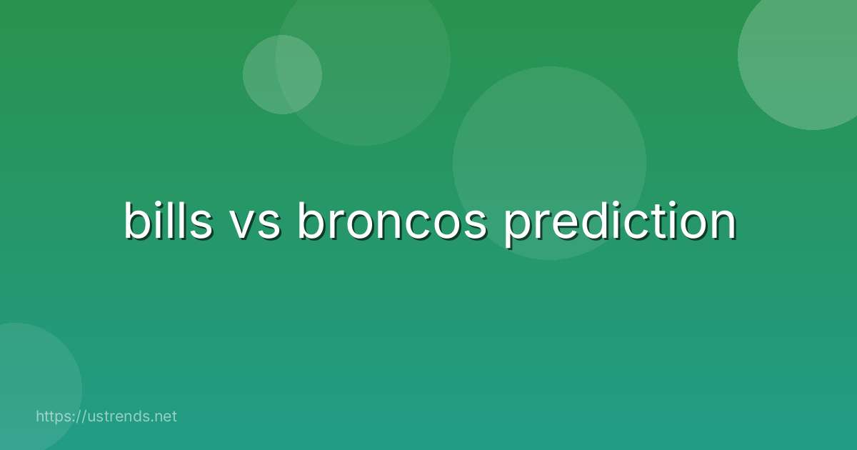 bills vs broncos prediction