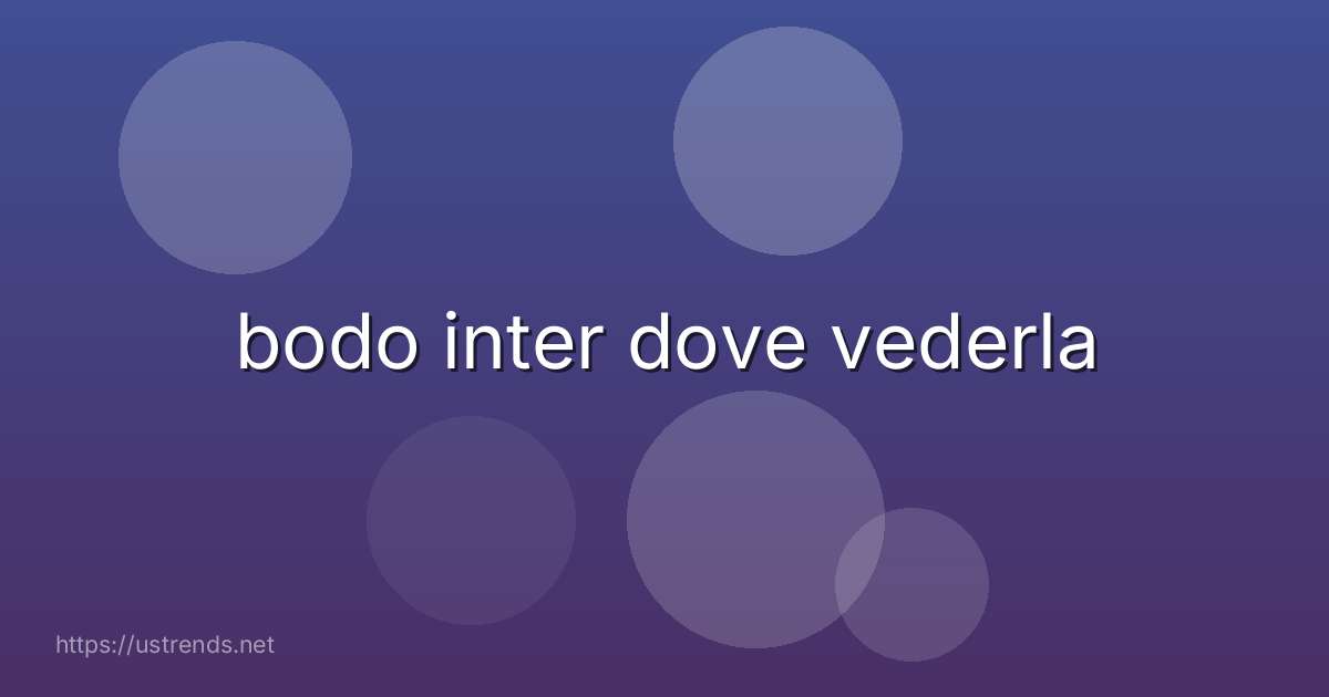 bodo inter dove vederla