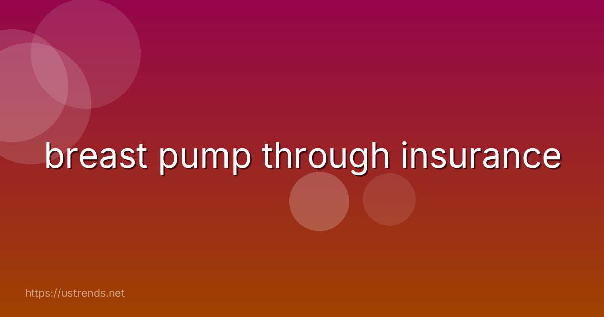 breast pump through insurance