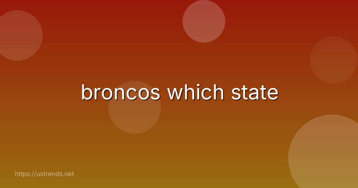 broncos which state