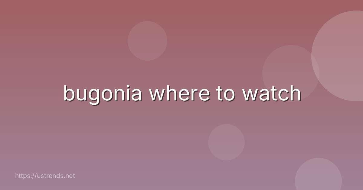 bugonia where to watch
