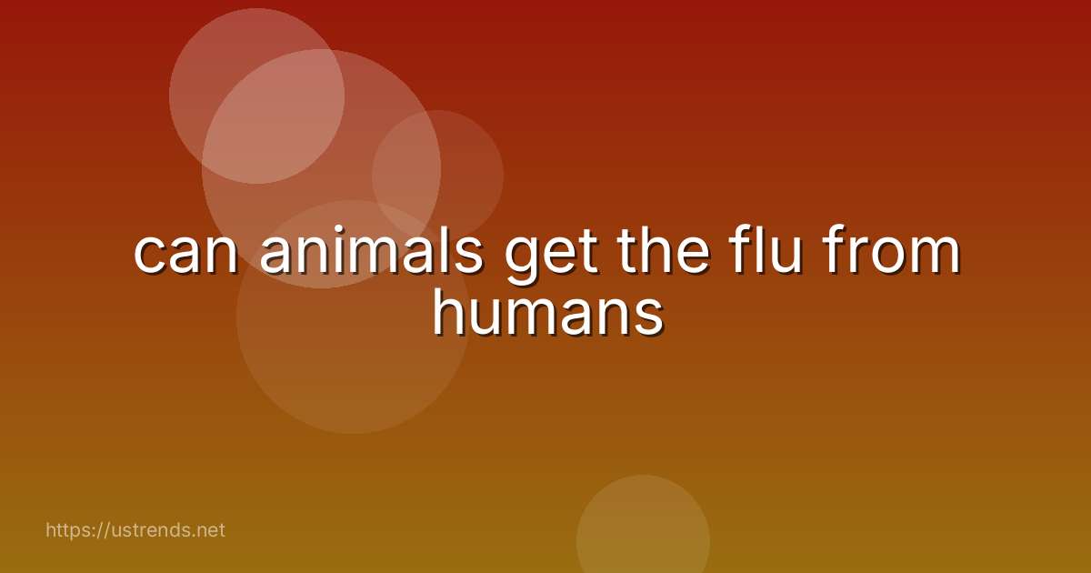 can animals get the flu from humans