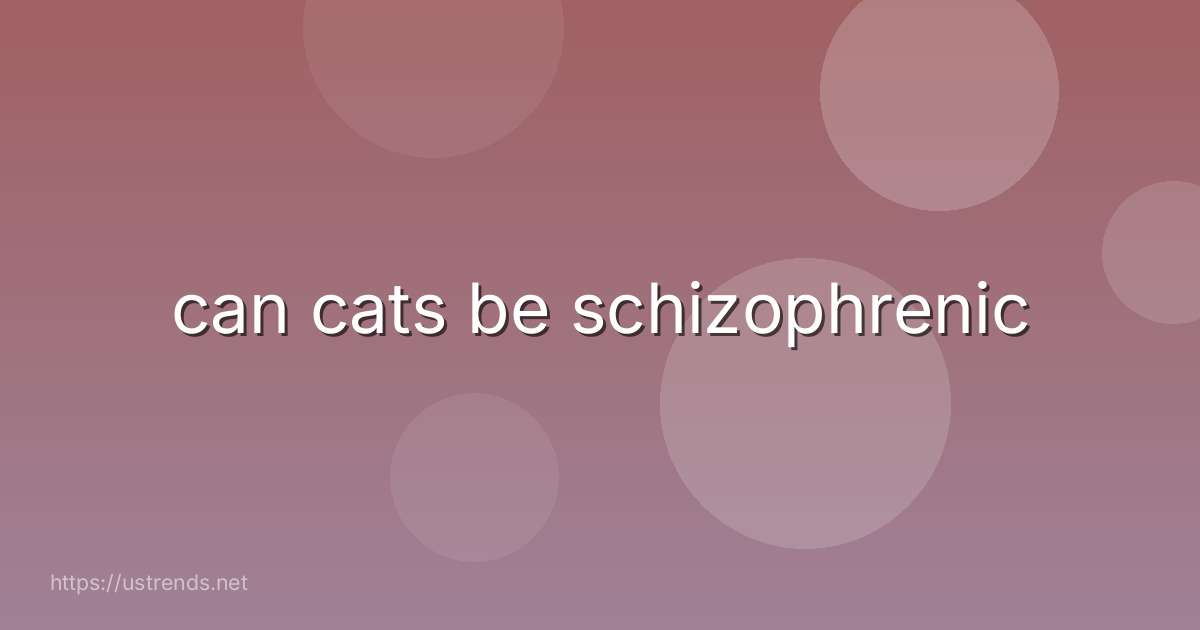 can cats be schizophrenic