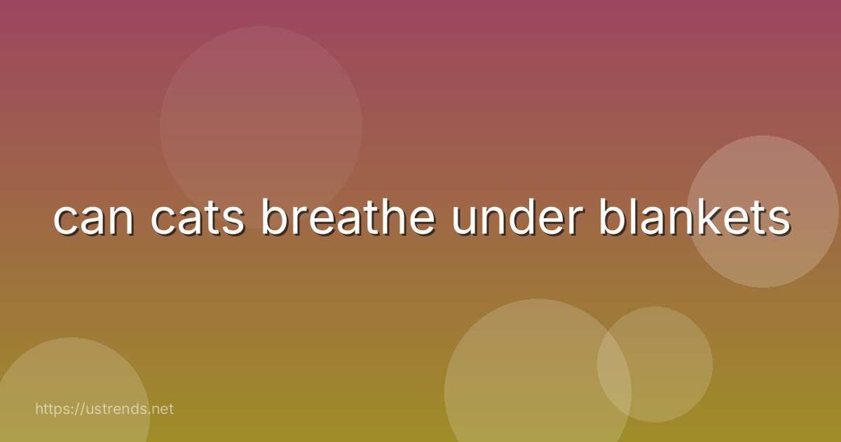 can cats breathe under blankets