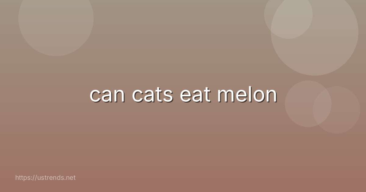 can cats eat melon