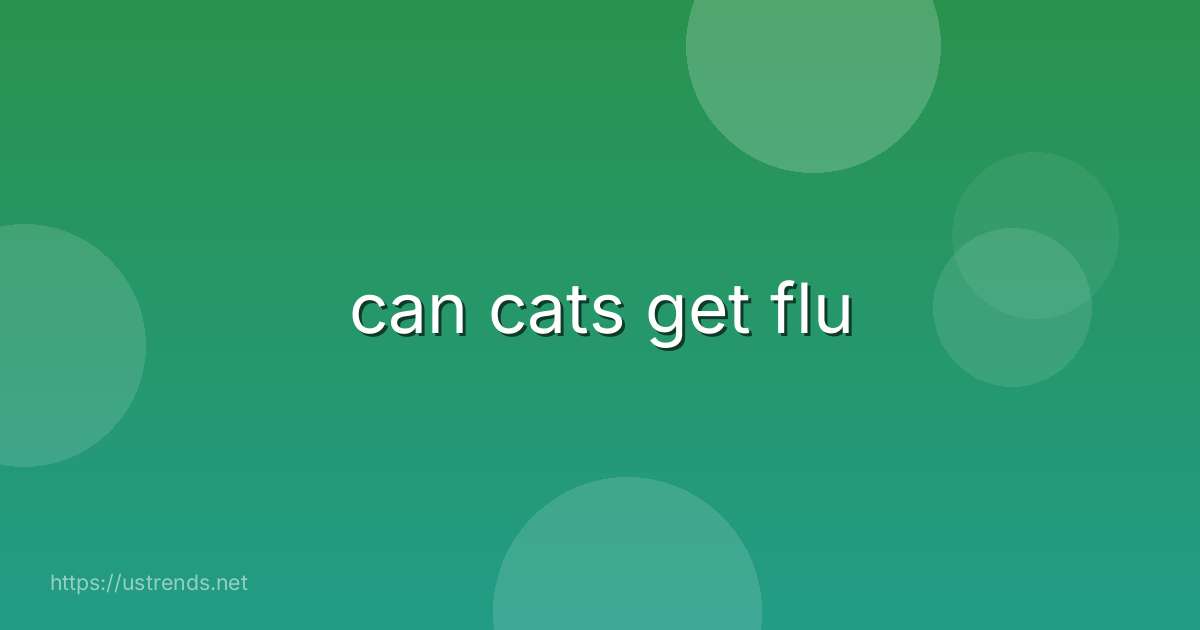 can cats get flu