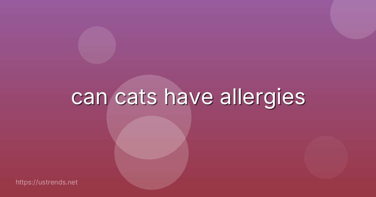 can cats have allergies