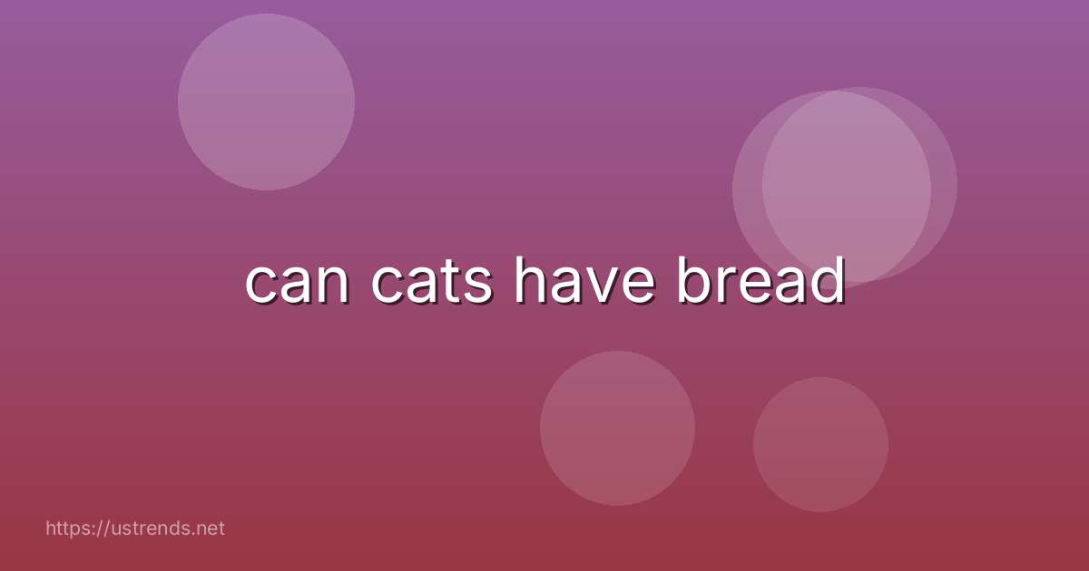 can cats have bread
