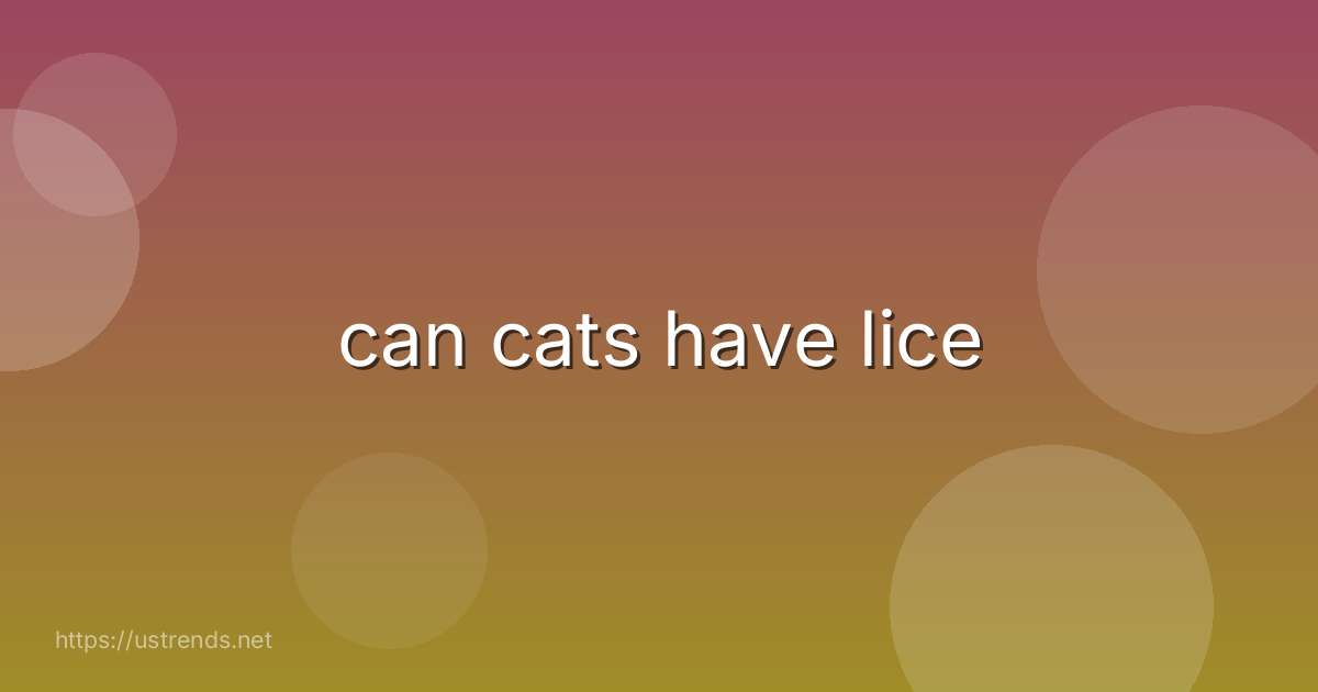 can cats have lice