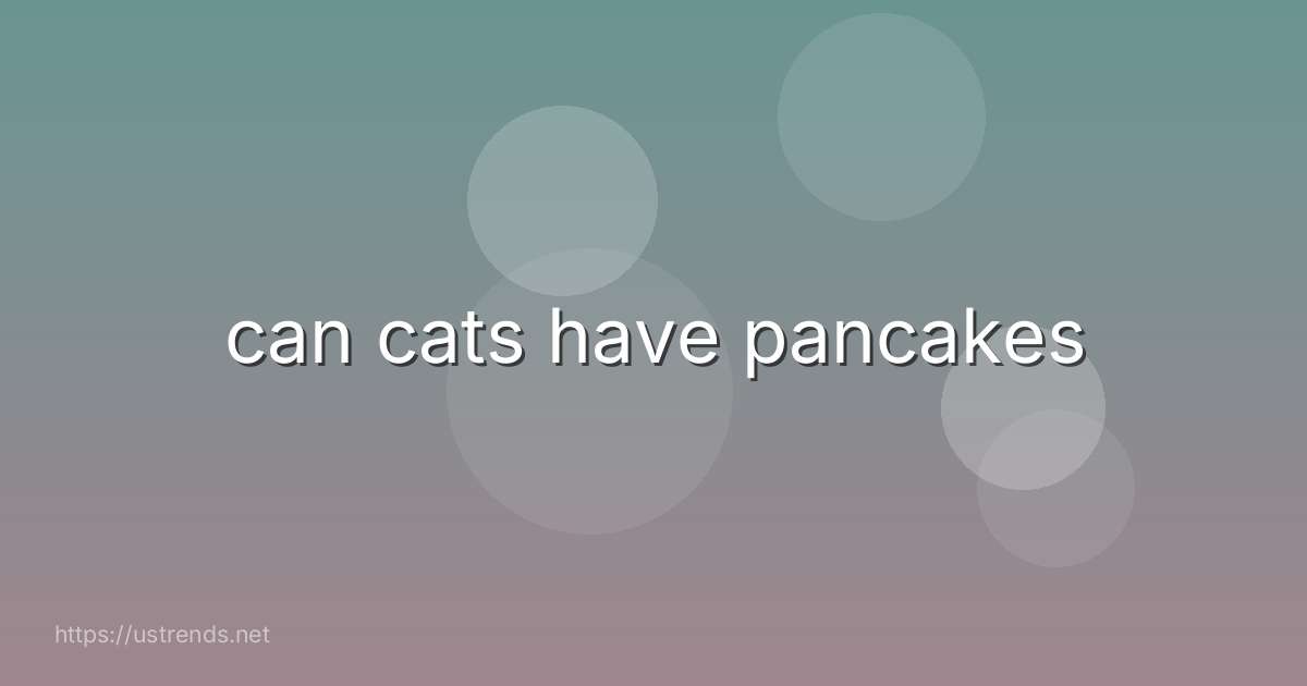 can cats have pancakes