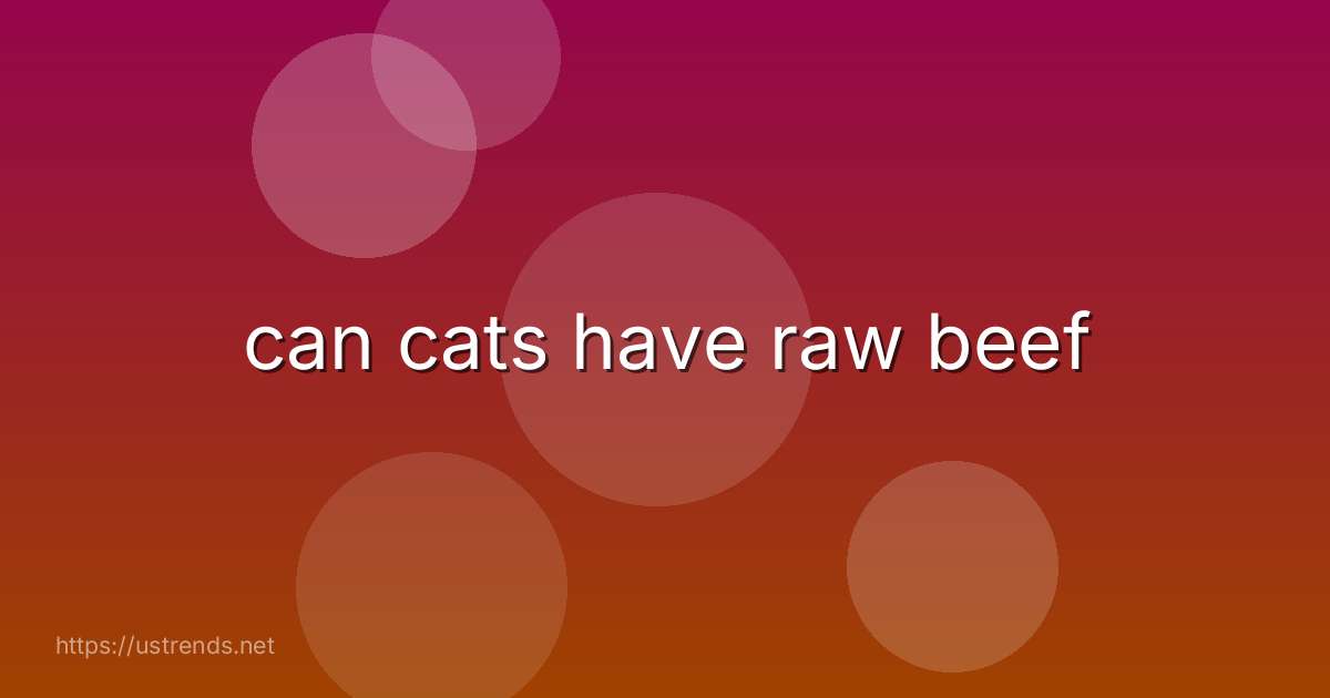 can cats have raw beef