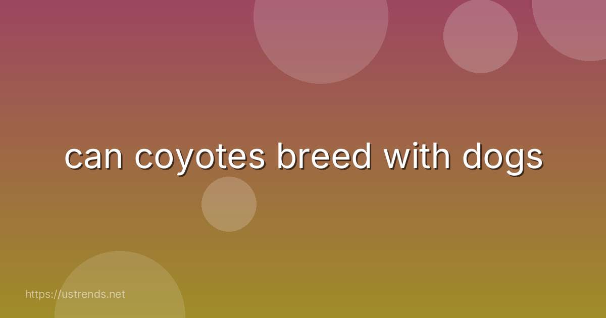 can coyotes breed with dogs