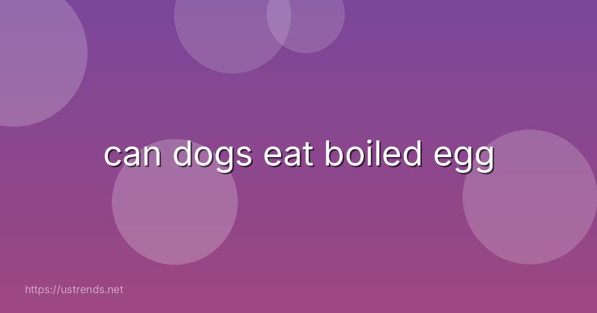 can dogs eat boiled egg
