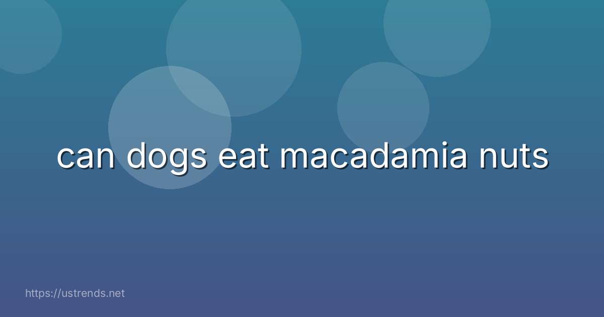 can dogs eat macadamia nuts