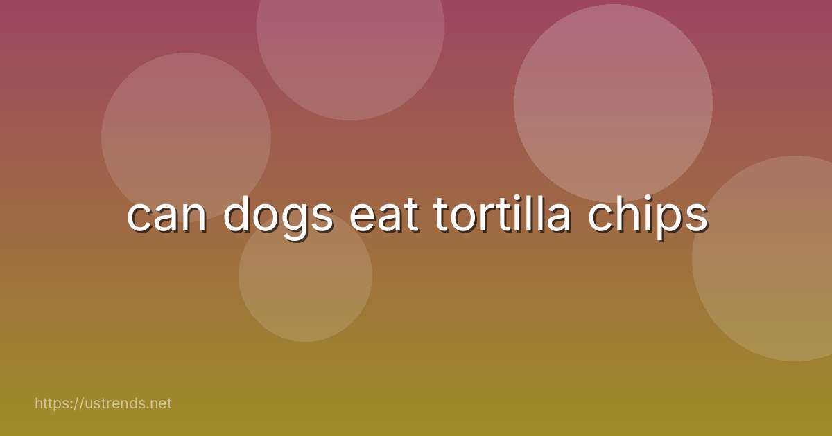 can dogs eat tortilla chips