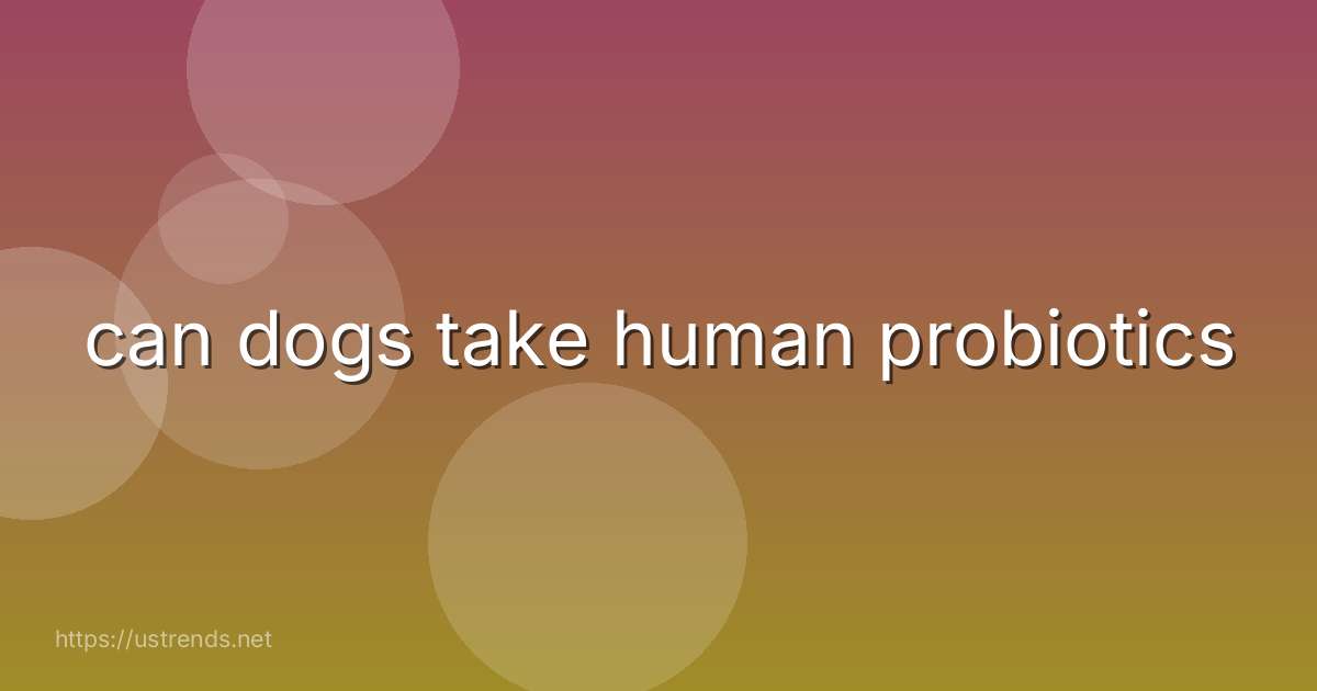 can dogs take human probiotics