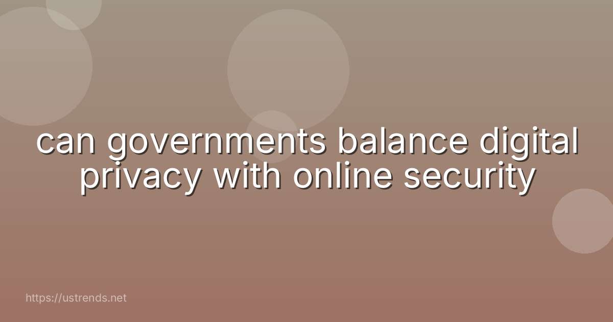 can governments balance digital privacy with online security