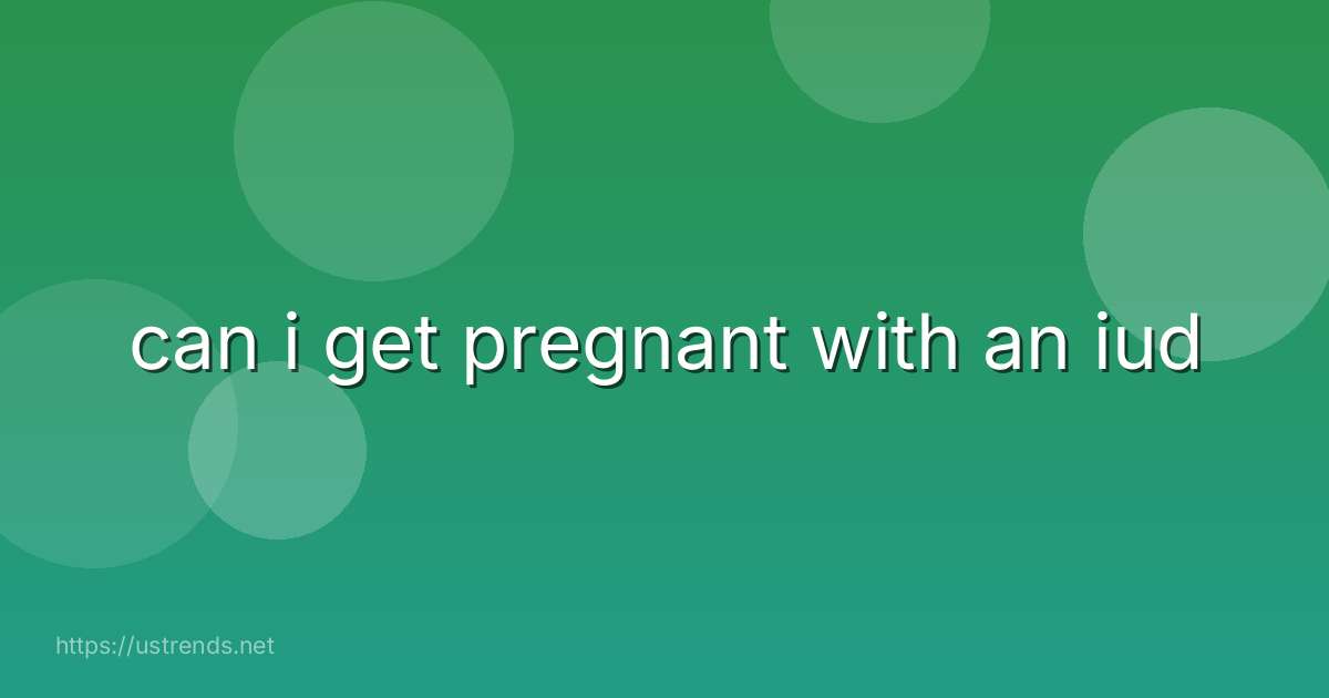 can i get pregnant with an iud