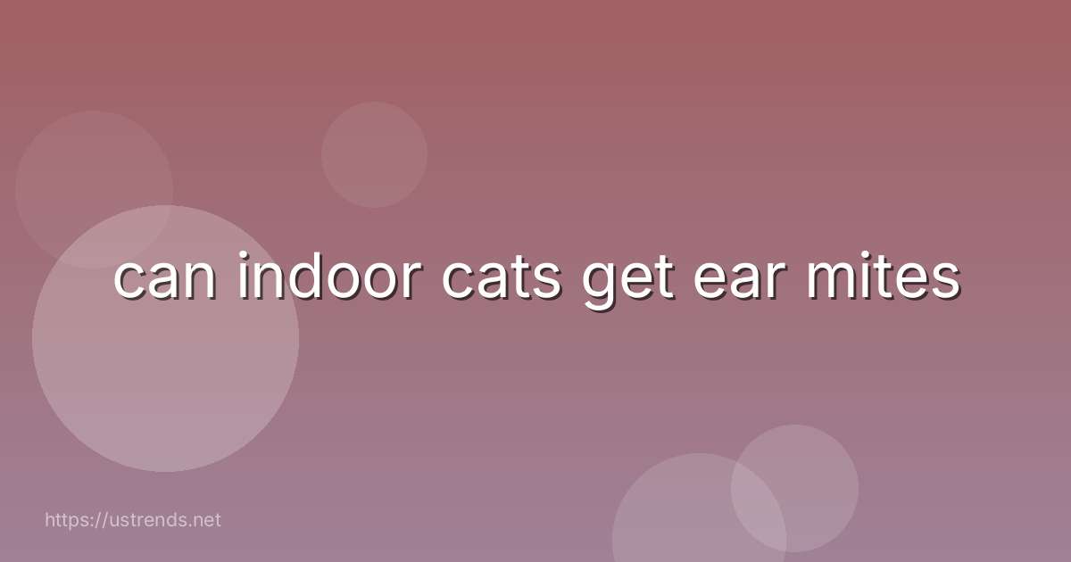 can indoor cats get ear mites
