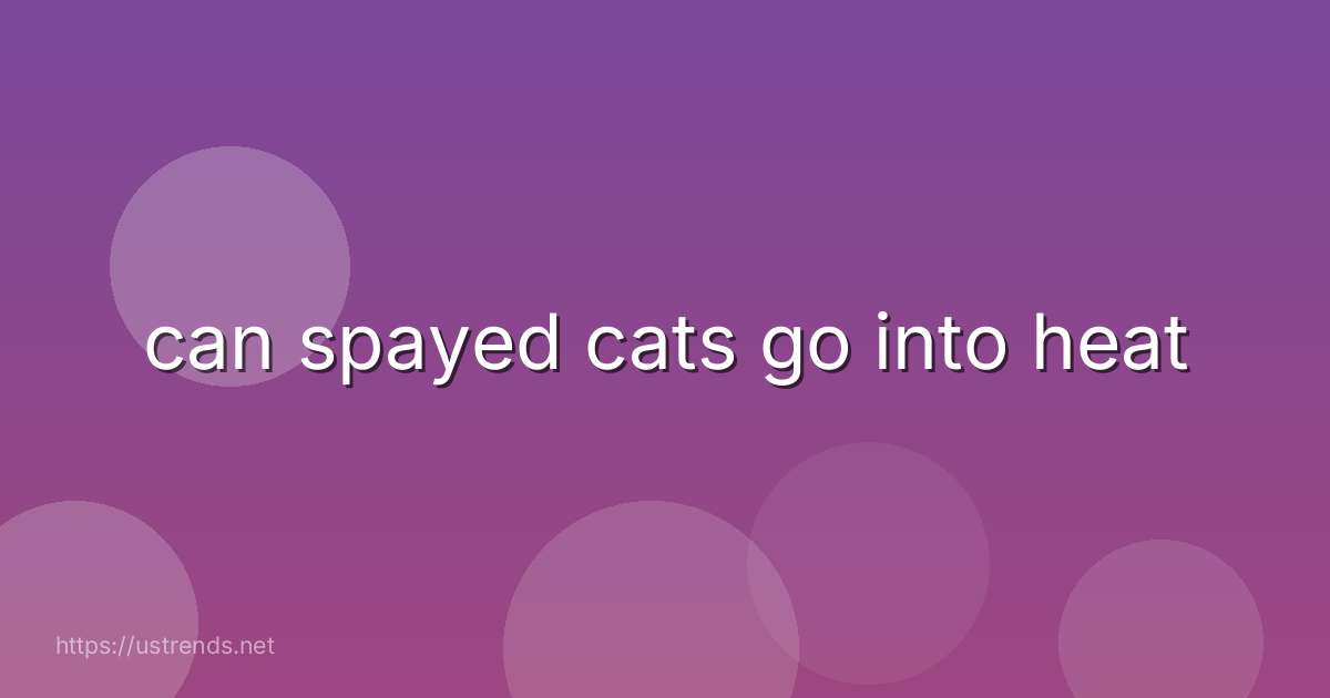 can spayed cats go into heat