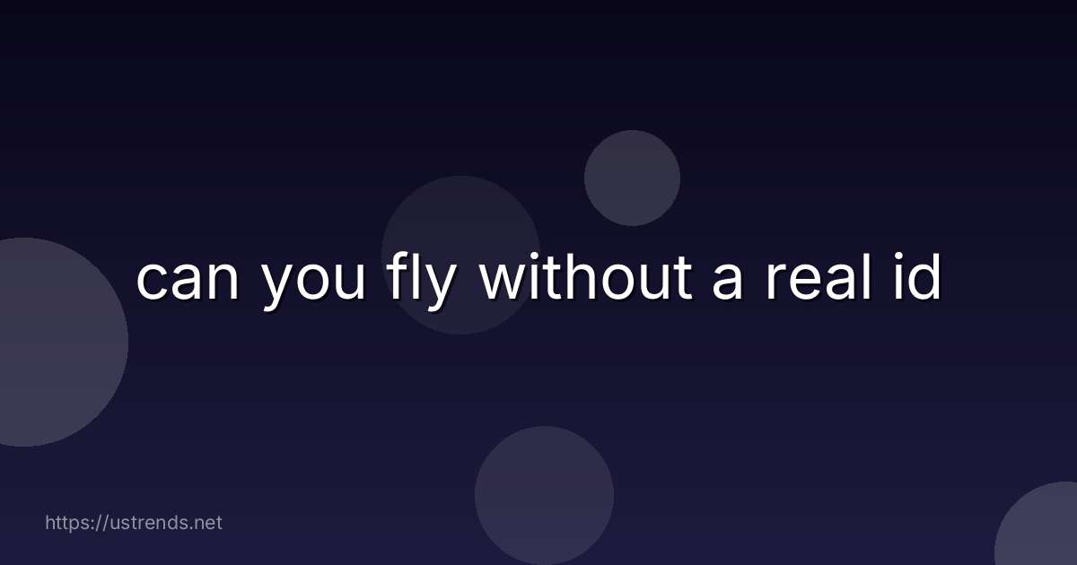 can you fly without a real id