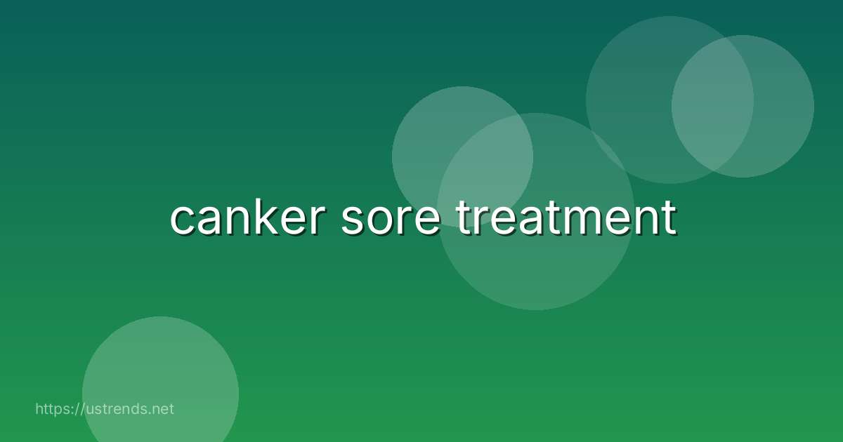 canker sore treatment