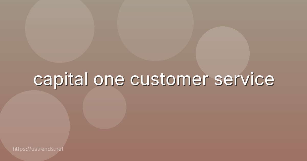 capital one customer service